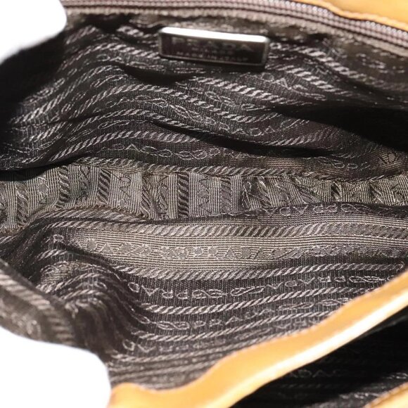 PRADA Shoulder Bag Enamel Beige Silver Auth - Picture 9 of 16